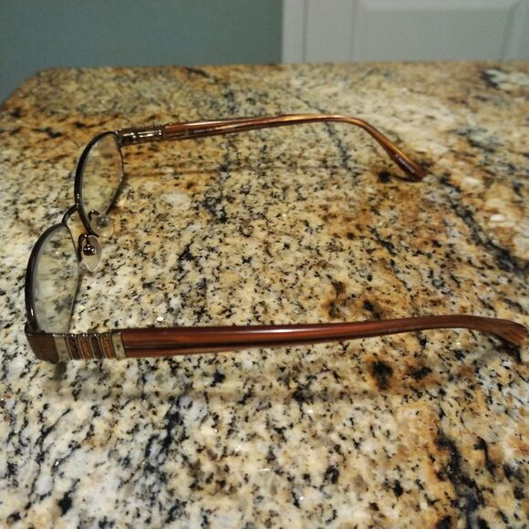 BULOVA “DOHA” Eyeglasses Frame Womens 53-17-135 Brown/Gunmetal Polished CS79 - Picture 7 of 11